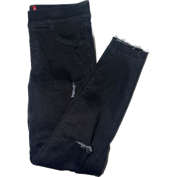 Spanx Black Denim Leggings/Jeggings Women's Size Large‎ - Picture 1 of 8